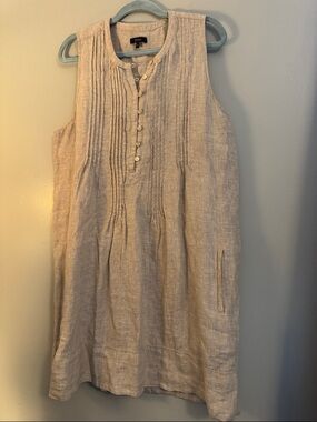 Quince Sleeveless Linen dress - Beige